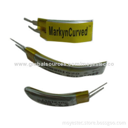 100mAh Curved Lithium Polymer Battery, Can be Folded, Lighter, Thinner, Storage Characteristics